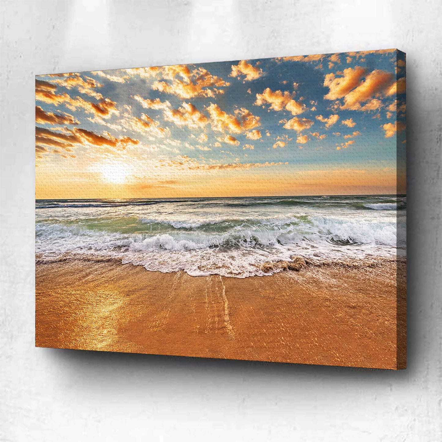 Beach Canvas Horizontal Framed Color