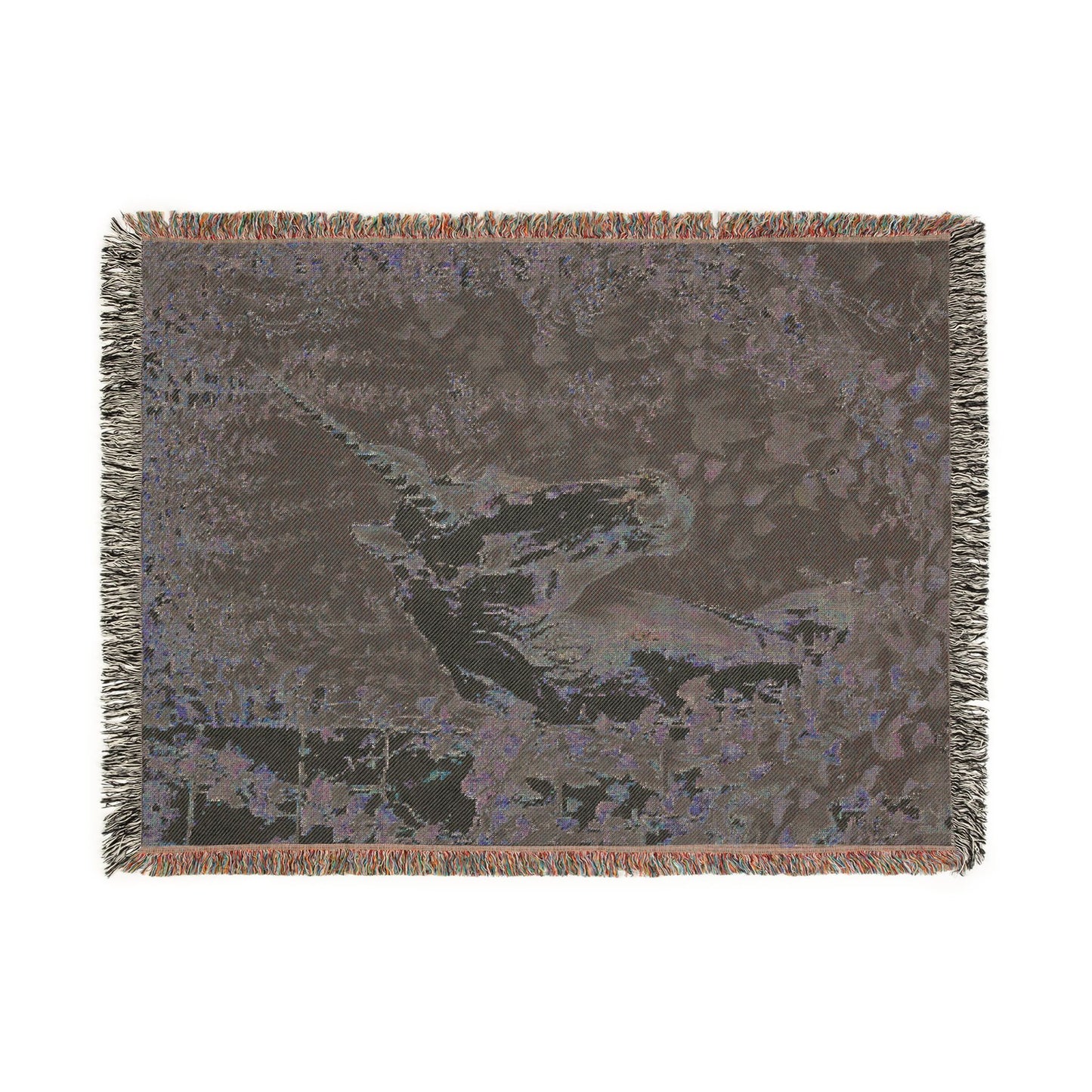 Unicorn Woven Blanket – Vintage Fantasy Tapestry Throw, Whimsical Forest Home Decor, Magical Gift