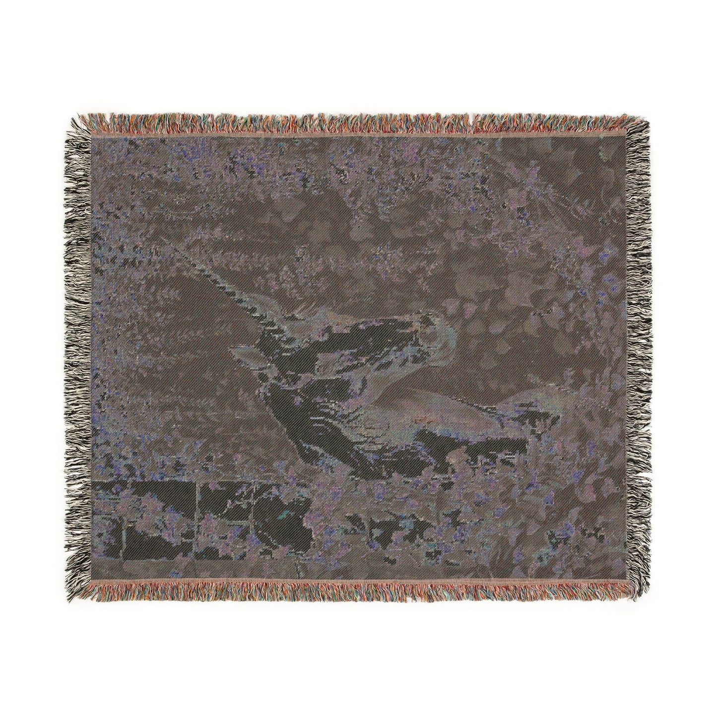 Unicorn Woven Blanket – Vintage Fantasy Tapestry Throw, Whimsical Forest Home Decor, Magical Gift