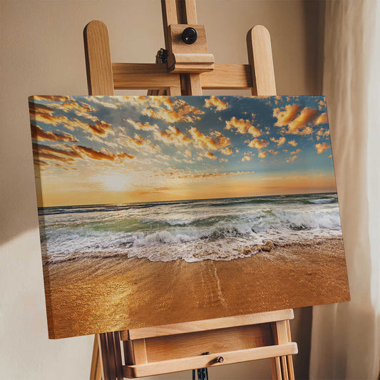 Beach Canvas Horizontal Framed Color